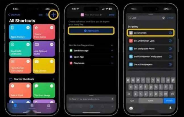 打安镇苹果14锁屏维修店分享iPhone14升级iOS16.4后如何创建锁屏快捷方式 
